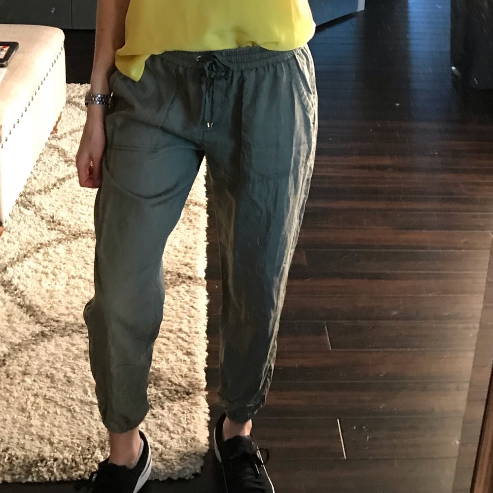 Green joggers